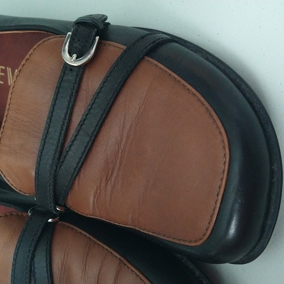 𝅺PREVATA woman 7 brown black slip on low heel dress shoes - Picture 2 of 7